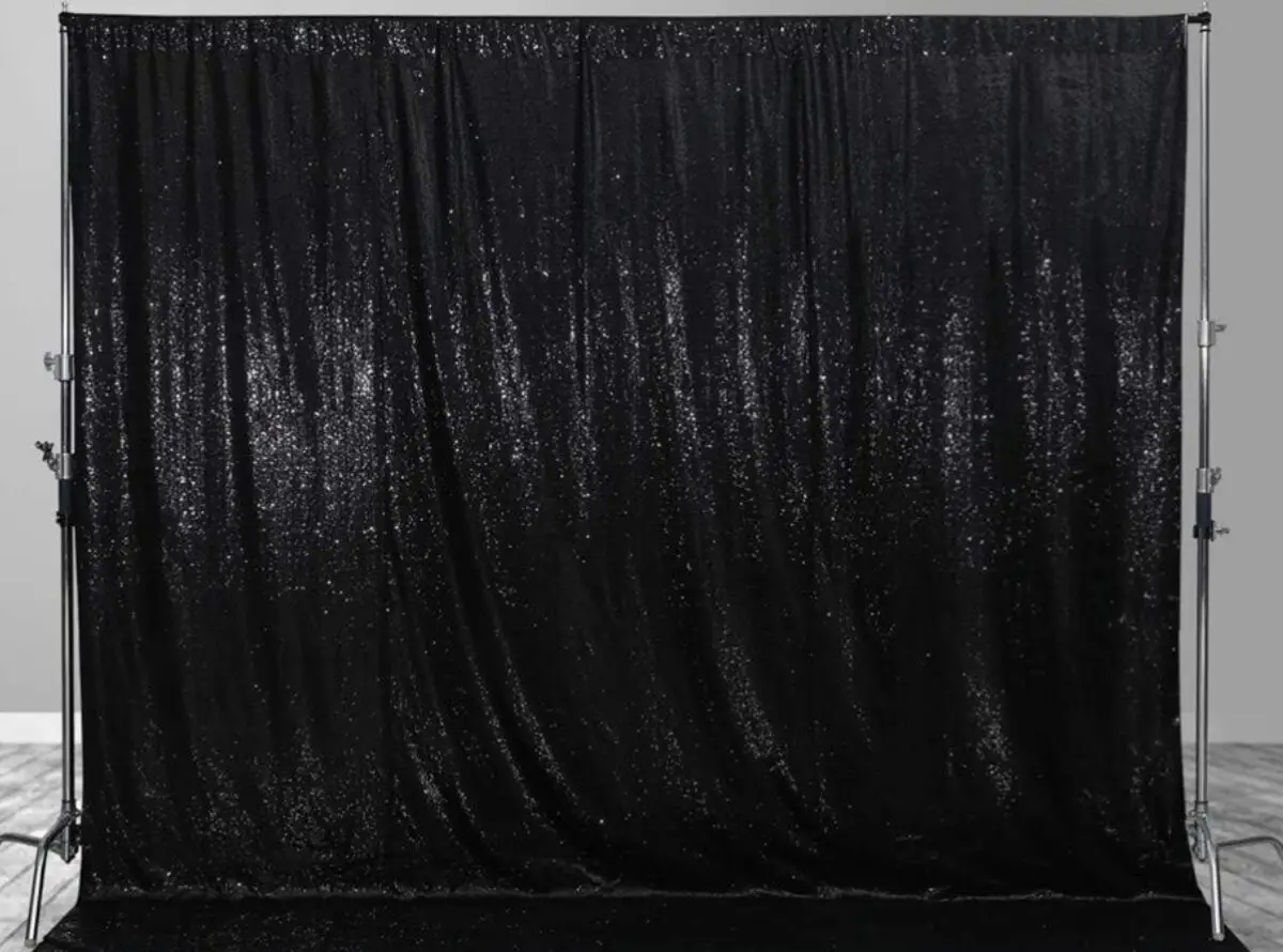 Black Sequin Photobooth Backdrop